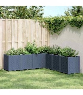 vidaXL Garden Planter Blue Grey 160x160x53 cm PP — Size: 160 x 160 x 53 cm