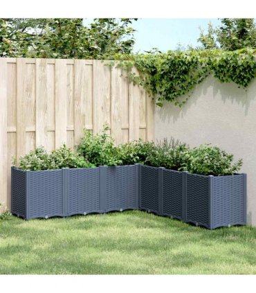vidaXL Garden Planter Blue Grey 160x160x53 cm PP — Size: 160 x 160 x 53 cm