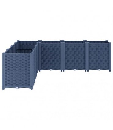 vidaXL Garden Planter Blue Grey 160x160x53 cm PP — Size: 160 x 160 x 53 cm
