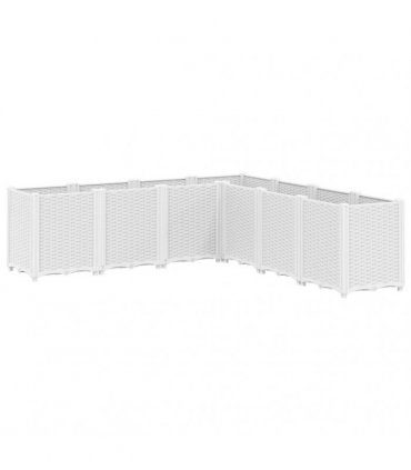 vidaXL Garden Planter White 160x160x53 cm PP — Size: 160 x 160 x 53 cm