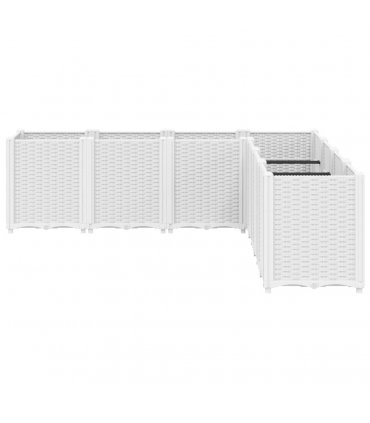 vidaXL Garden Planter White 160x160x53 cm PP — Size: 160 x 160 x 53 cm