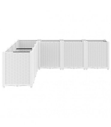 vidaXL Garden Planter White 160x160x53 cm PP — Size: 160 x 160 x 53 cm