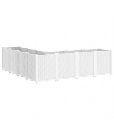vidaXL Garden Planter White 160x160x53 cm PP — Size: 160 x 160 x 53 cm
