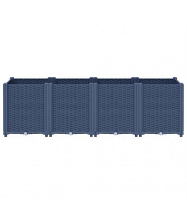 vidaXL Garden Planter Blue Grey 160x40x53 cm PP — Size: 160 x 40 x 53 cm