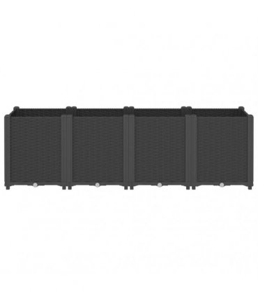 vidaXL Garden Planter Black 160x40x53 cm PP — Size: 160 x 40 x 53 cm