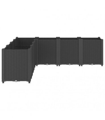 vidaXL Garden Planter Black 160x160x53 cm PP — Size: 160 x 160 x 53 cm