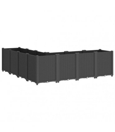 vidaXL Garden Planter Black 160x160x53 cm PP — Size: 160 x 160 x 53 cm