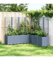 vidaXL Garden Planter with Trellis Blue Grey 160x160x140 cm PP — Size: 160 x 160 x 140 cm