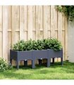 vidaXL Garden Planter with Legs Blue Grey 120x40x42 cm PP — Size: 120 x 40 x 42 cm