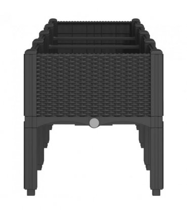 vidaXL Garden Planter with Legs Black 160x40x42 cm PP — Size: 160 x 40 x 42 cm