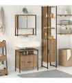 vidaXL Bathroom Furniture Set 3 pcs Artisan Oak Engineered Wood — V0671979640