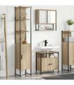 vidaXL Bathroom Furniture Set 3 pcs Sonoma Oak Engineered Wood