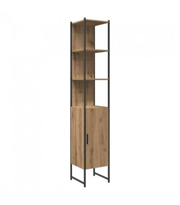 vidaXL Bathroom Furniture Set with Shelf 3 pcs Brown Engineered wood — Colour: Artisan oak — V0671979649