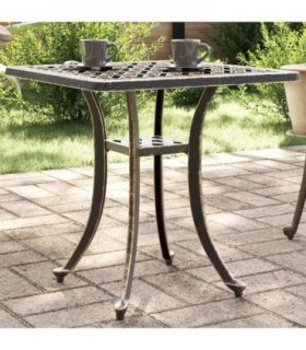 vidaXL Garden Table Bronze 53x53x53 cm Cast Aluminium — V0671979853
