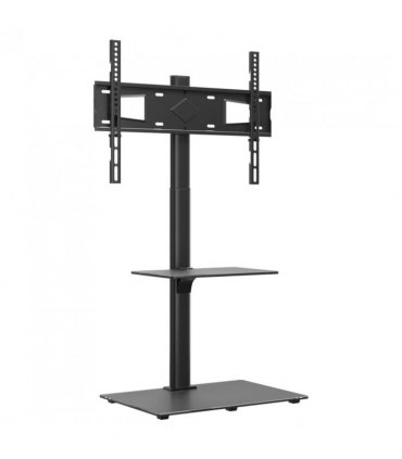 vidaXL Corner TV Stand 2-Tiers for 32-65 Inch Black