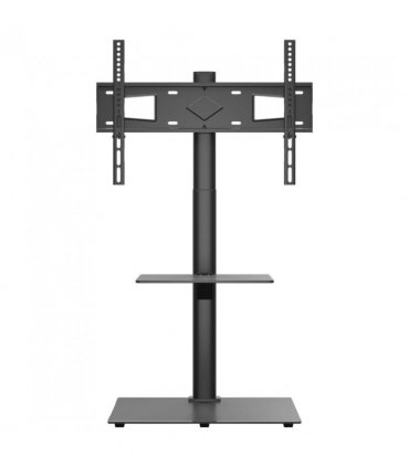 vidaXL Corner TV Stand 2-Tiers for 32-65 Inch Black