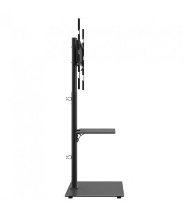 vidaXL Corner TV Stand 2-Tiers for 32-65 Inch Black