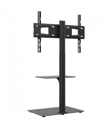 vidaXL Corner TV Stand 2-Tiers for 32-65 Inch Black