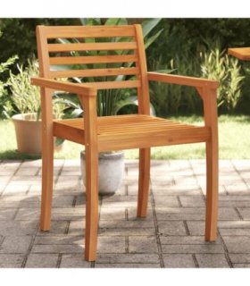 vidaXL Garden Chair | Set of 6 | Natural Acacia | Solid Acacia wood | Standard — Size: 59x55x85 cm