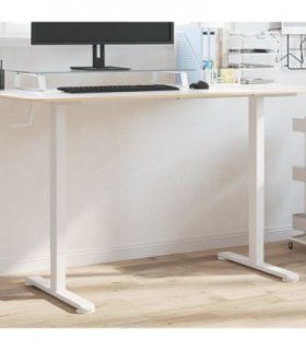 vidaXL Standing Desk Frame White (94-135)x60x(70-114) cm Steel