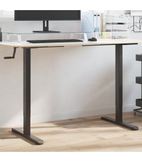 vidaXL Standing Desk Frame Black (94-135)x60x(70-114) cm Steel