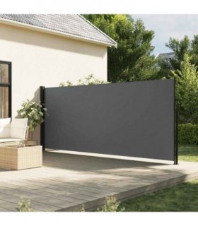 vidaXL Retractable Side Awning Anthracite 160x600 cm — Size: 160 x 600 cm