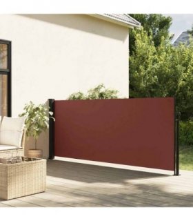 vidaXL Retractable Side Awning Brown 100x300 cm — Size: 100 x 300 cm
