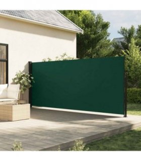 vidaXL Retractable Side Awning Dark Green 160x500 cm — Size: 160 x 500 cm