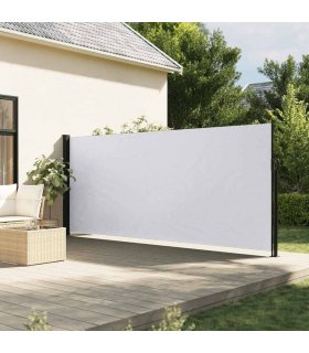 vidaXL Retractable Side Awning White 170x300 cm — Size: 170 x 300 cm