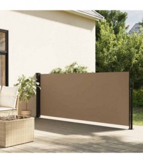 vidaXL Retractable Side Awning Taupe 100x300 cm — Size: 100 x 300 cm