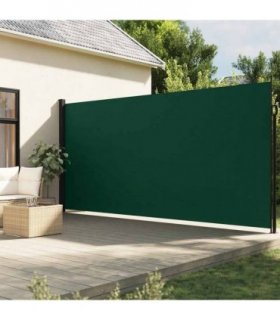 vidaXL Retractable Side Awning Dark Green 220x500 cm — Size: 220 x 500 cm