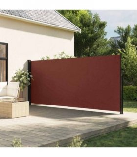vidaXL Retractable Side Awning Brown 160x500 cm — Size: 160 x 500 cm