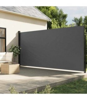 vidaXL Retractable Side Awning Anthracite 220x600 cm — Size: 220 x 600 cm