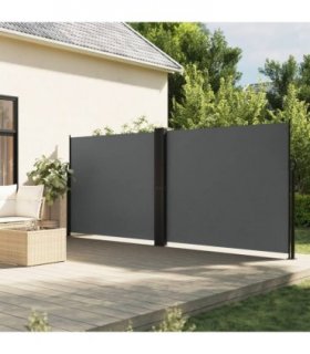 vidaXL Retractable Side Awning Anthracite 160x1000 cm — Size: 160 x 1000 cm