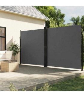 vidaXL Retractable Side Awning Anthracite 200x1000 cm — Size: 200 x 1000 cm