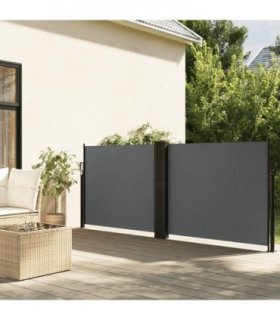 vidaXL Retractable Side Awning Anthracite 140x1000 cm — Size: 140 x 1000 cm