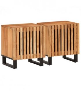 vidaXL Bedside Cabinets 2 pcs 40x34x46 cm Solid Wood Acacia