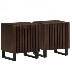 vidaXL Bedside Cabinets 2 pcs 40x34x46 cm Solid Wood Mango