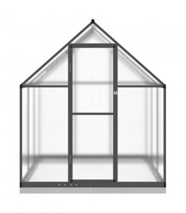 vidaXL Greenhouse with Base Frame Anthracite 169x169x202 cm Aluminium — Size: 169 x 169 x 202 cm