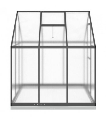 vidaXL Greenhouse with Base Frame Anthracite 169x169x202 cm Aluminium — Size: 169 x 169 x 202 cm