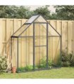 vidaXL Greenhouse with Base Frame Anthracite 169x58x195 cm Aluminium — Size: 169 x 58 x 195 cm