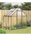 vidaXL Greenhouse with Base Frame Anthracite 169x169x195 cm Aluminium — Size: 169 x 169 x 195 cm