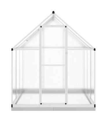 vidaXL Greenhouse with Base Frame Silver 169x169x202 cm Aluminium — Size: 169 x 169 x 202 cm