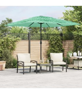 vidaXL Garden Parasol with Steel Pole Green 248x248x248 cm — Size: 248 x 248 x 248 cm