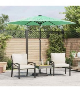 vidaXL Garden Parasol with Steel Pole Green 268x268x226 cm — Size: 268 x 268 x 226 cm