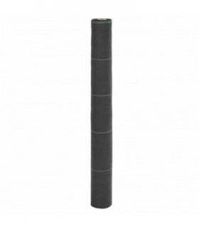 vidaXL Weed Membrane Black 1x25 m PP — Size: 1 x 25 m (150 g/m²)