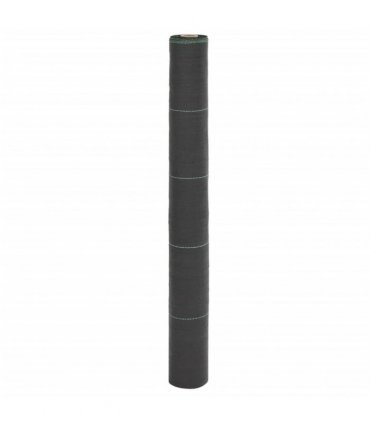 vidaXL Weed Membrane Black 1x25 m PP — Size: 1 x 25 m (150 g/m²)