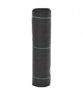 vidaXL Weed Membrane Black 0.5x50 m PP — Size: 0.5 x 50 m (100 g/m²)