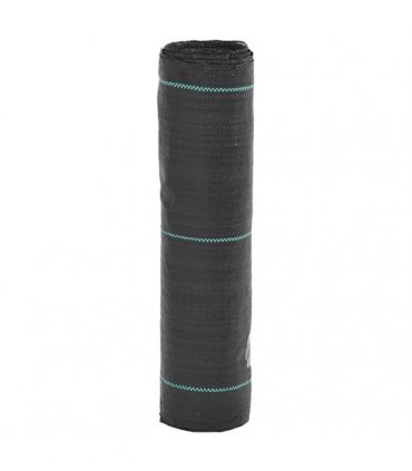 vidaXL Weed Membrane Black 0.5x50 m PP — Size: 0.5 x 50 m (100 g/m²)