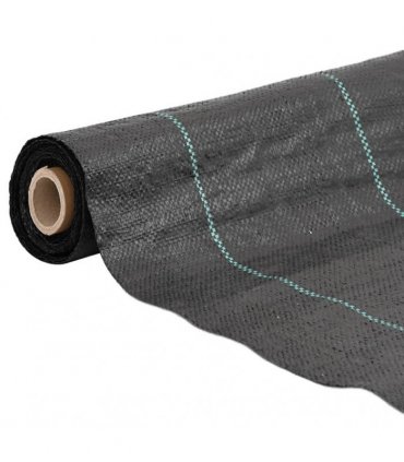 vidaXL Weed Membrane Black 1x10 m PP — Size: 1 x 10 m (100 g/m²)